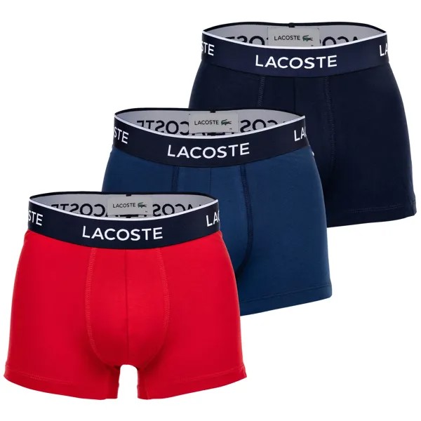 Боксеры Lacoste Boxershort 3 шт, синий