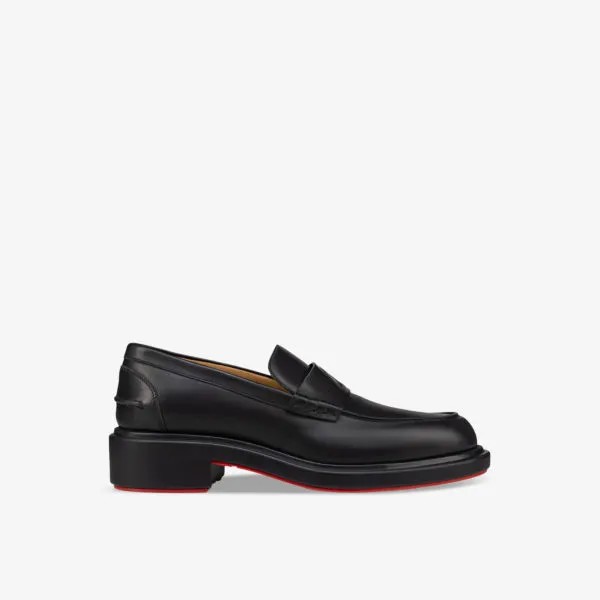 Кожаные лоферы urbino moc Christian Louboutin, черный