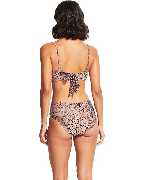 Топ бикини Seafolly Wild Ones Ring Front Bralette Bikini Top, бронзовый
