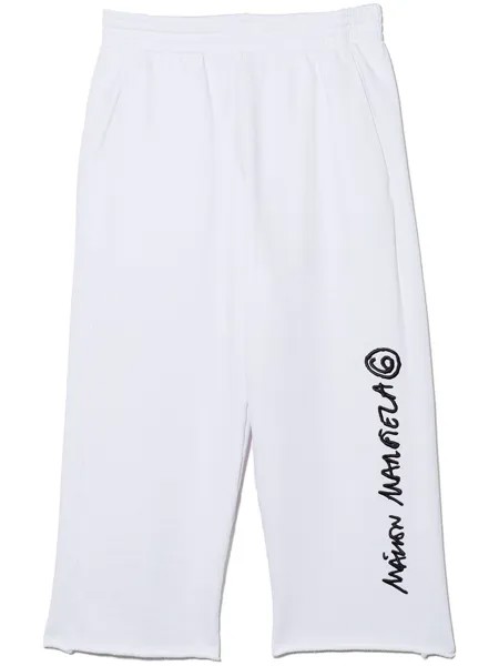 MM6 Maison Margiela Kids спортивные брюки с вышитым логотипом