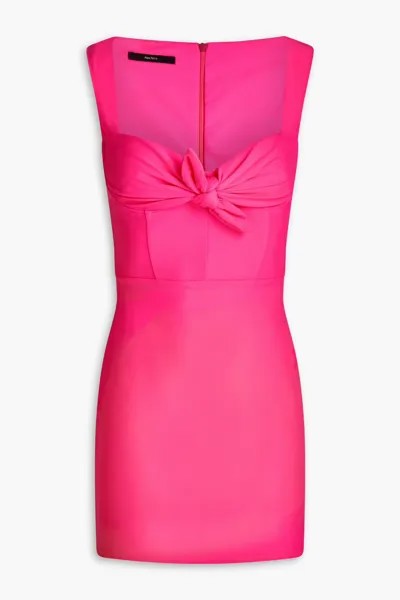 Платье мини из эластичного джерси с узлами из лайкры Alex Perry, ярко-розовый