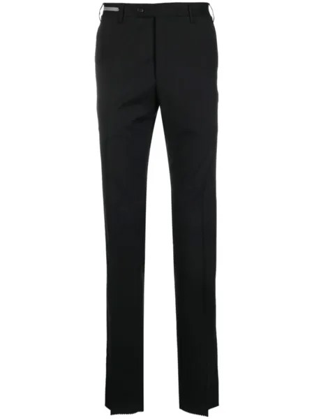 Corneliani узкие брюки из вирджинской шерсти, черный