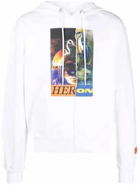 Heron Preston худи с принтом, белый