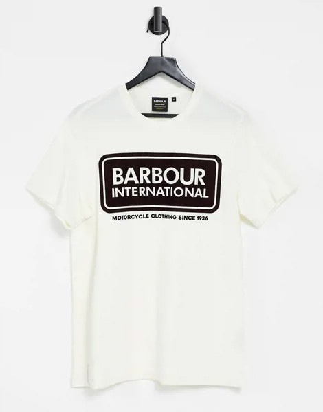 Белая футболка Barbour International Frame-Белый