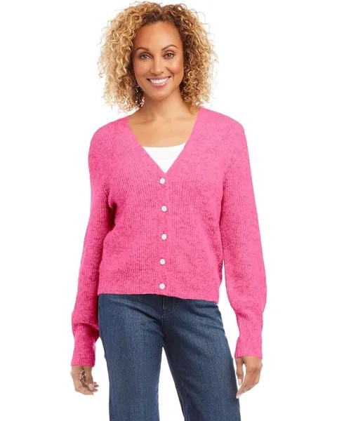 Свитер Karen Kane Button-Up Cardigan, цвет Hot Pink
