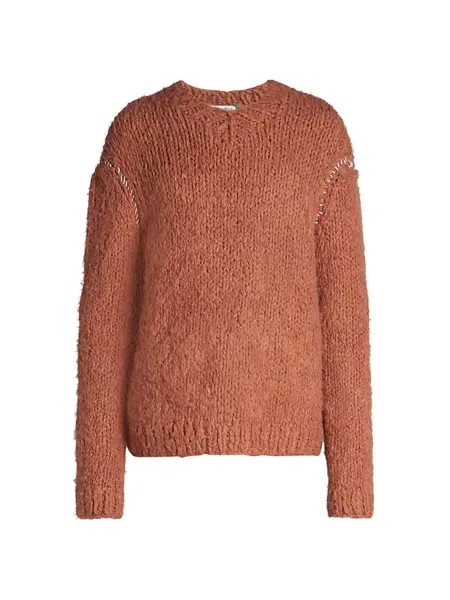 Толстый свитер ручной вязки Koleander U Acne Studios, цвет ginger brown