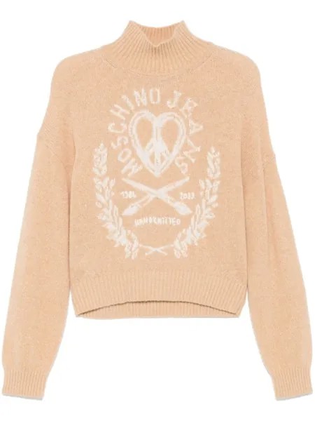 MOSCHINO JEANS свитер с логотипом, нейтральный цвет