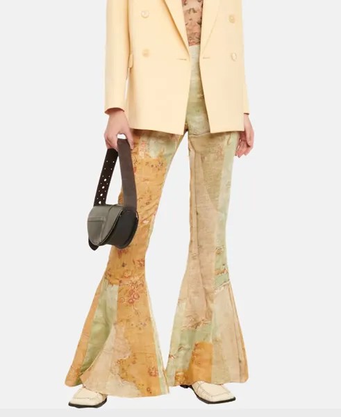 Льняные брюки Acne Studios, зеленый