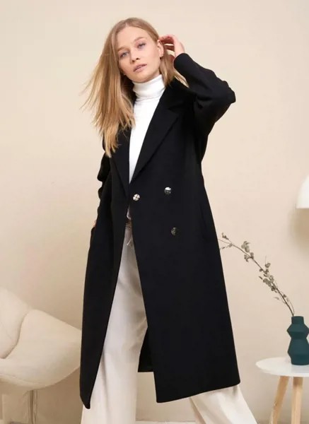 Пальто женское Giulia Rosetti 62995 черное 46 RU