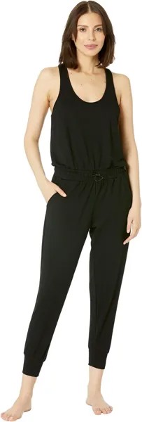 Комбинезон DKNY Yoga Terry Racerback Jumpsuit, черный