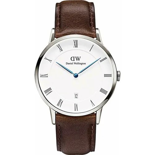 Наручные часы Daniel Wellington, серебряный, коричневый