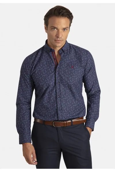 Рубашка стандартного кроя и рисунка Sir Raymond Tailor, бургундия