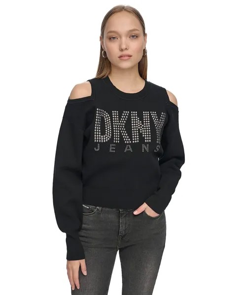 Женский свитер с круглым вырезом Dkny Jeans, черный