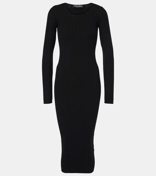 Платье миди Dolce&Gabbana, черный