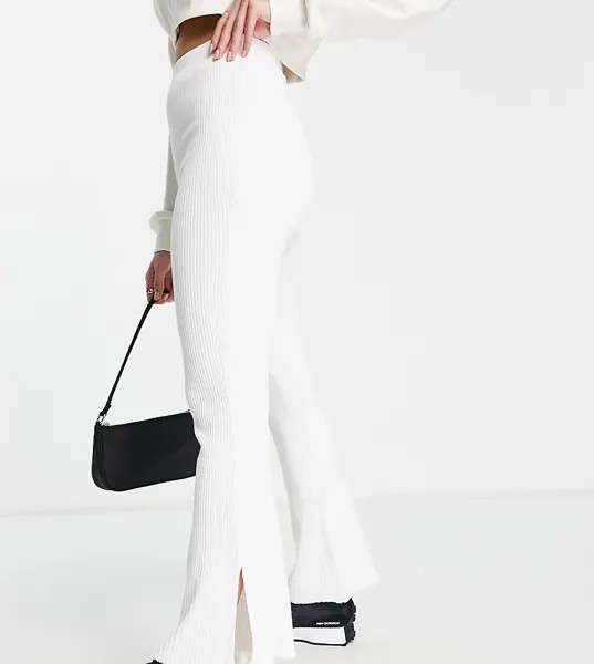 Белые брюки с широкими штанинами с разрезами от комплекта Missguided-Белый