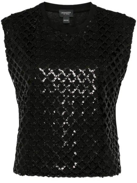 Giambattista Valli майка, украшенная пайетками, черный