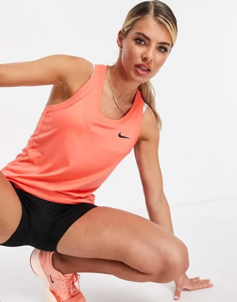 Оранжевая майка-борцовка Nike Training Dri-FIT-Оранжевый цвет