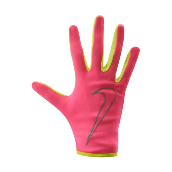Перчатки Nike Women's Rally Run Gloves, розовые/салатовые, L