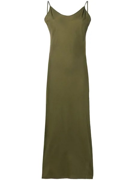 Andrea Ya'aqov длинное платье-комбинация с разрезом сбоку