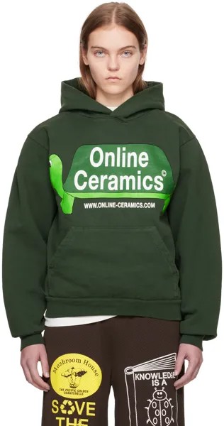 Зеленая длинная толстовка с черепахой Online Ceramics, цвет Ivy