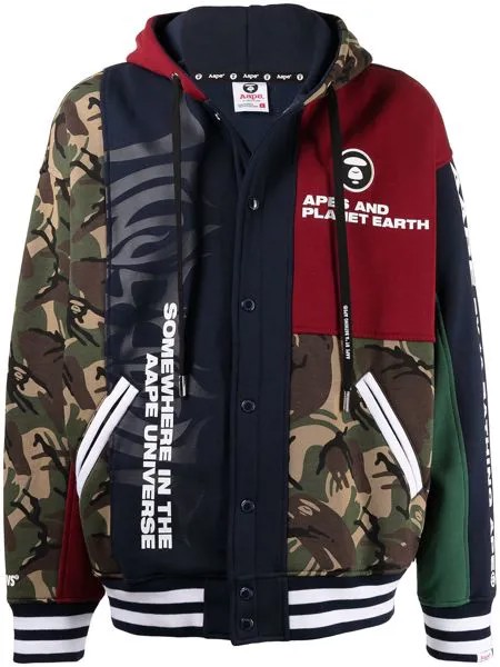 AAPE BY *A BATHING APE® худи в технике пэчворк