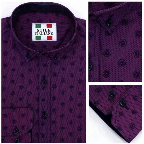 Рубашка Stile Italiano, размер S, фиолетовый
