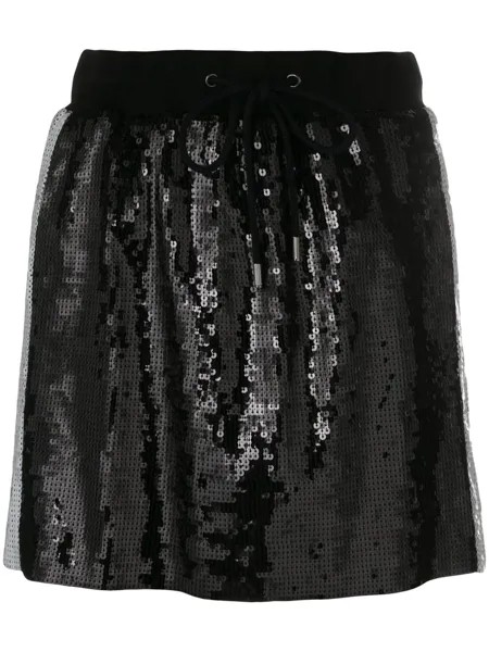 Alberta Ferretti side stripe sequin mini skirt