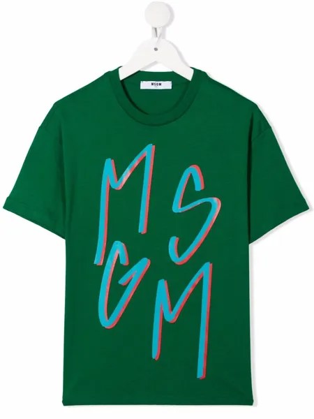 MSGM Kids футболка с логотипом