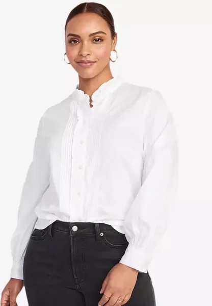 Рубашка под смокинг без воротника Old Navy White с рюшами, размер XXL