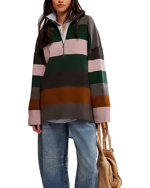 Свитер Free People Coastal Stripe Pullover, цвет Pine Grove Combo