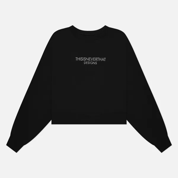 Женская толстовка thisisneverthat FR-Logo Crew Neck чёрный, Размер S