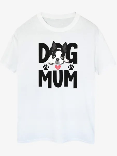 Белая футболка с принтом для взрослых NW2 Pets Dog Mum Slogan George., белый