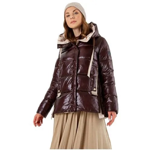 Женская зимняя куртка пуховик. CLASNA, цвет винный, размер M