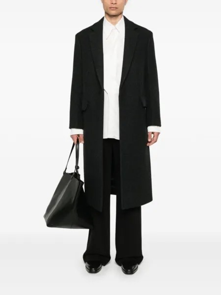 Jil Sander шерстяное пальто, серый