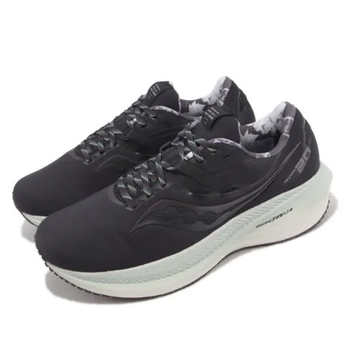 Мужские кроссовки Saucony Triumph 20 Run Shield, черные, синие, белые, спортивная обувь для бега S20804-01