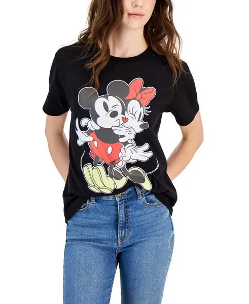 Футболка с короткими рукавами и Микки и Минни Disney, черный