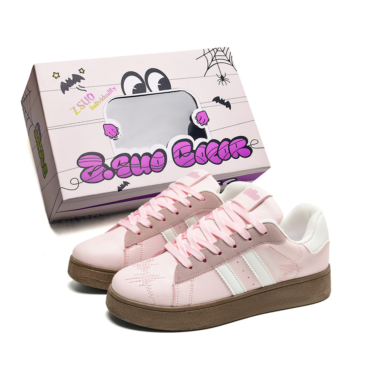 Кроссовки Z.SUO Skateboarding Shoes Women's Low-top, мятно-зеленый