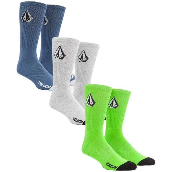 Носки Volcom Full Stone Pack 3 шт, разноцветный