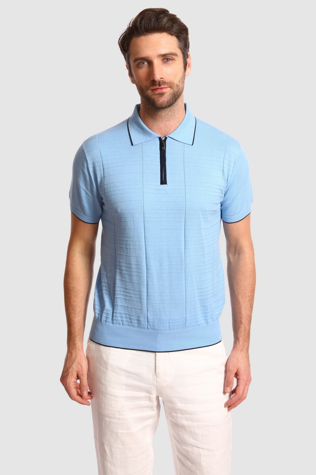 Футболка-поло мужская 20S-PZBL16SS-T/96 Kanzler голубая XL