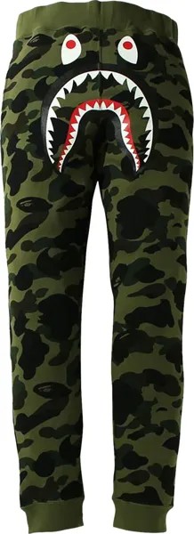 Спортивные брюки BAPE 1st Camo Shark Slim Fit Sweatpants 'Green', зеленый