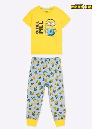 Пижама с принтом Minions для мальчика Gloria Jeans