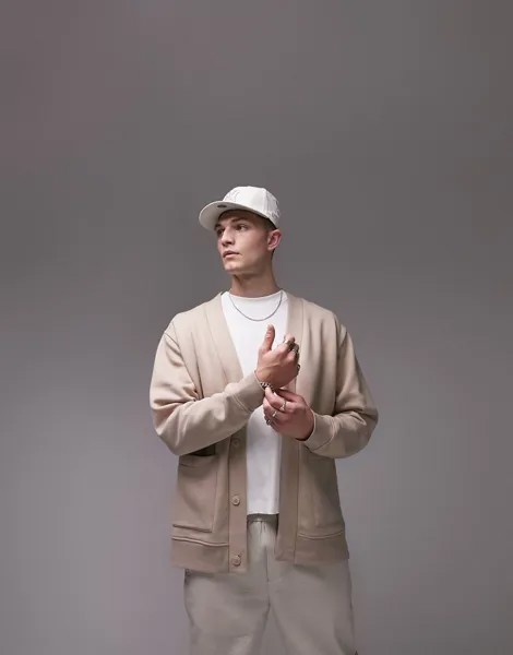 Topman – кардиган оверсайз каменно-бежевого цвета