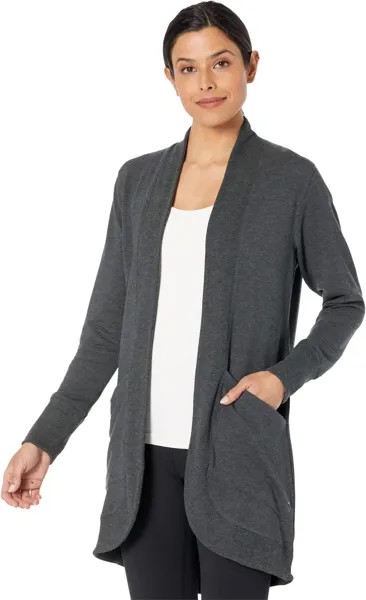 Свитер SoftFlex Long Open Cardigan L.L.Bean, цвет Gray Heather