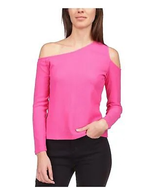 Женский розовый пуловер с пластинкой с логотипом MICHAEL MICHAEL KORS, топ с длинными рукавами для миниатюрных размеров P\S