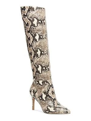 STEVE MADDEN Женские бежевые стеганые ботинки Kimari Stiletto со змеиной кожей 7 M