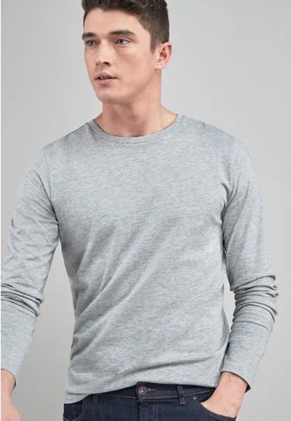 Футболка с длинным рукавом Long Sleeve Crew Neck Next, цвет grey