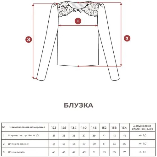 Блузка Есения БШ20031Д Синий (134)