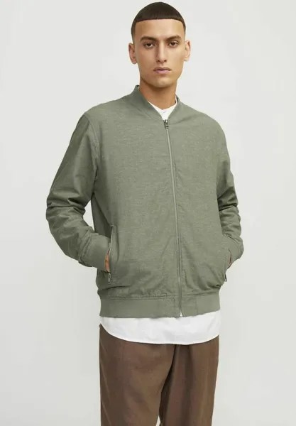 Бомбер Jack & Jones, цвет deep lichen green