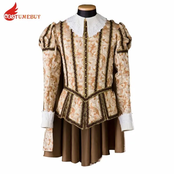 Мужской костюм Tudor, верхняя накидка в средневековом стиле, туники, Костюм Рыцаря Ренессанса, воина, мужской костюм, военная униформа