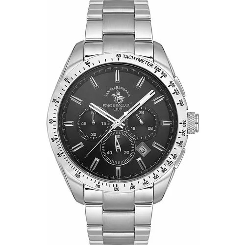Наручные часы SANTA BARBARA POLO & RACQUET CLUB Legend, серебряный, черный